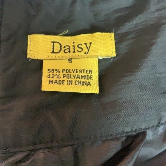 DAISY Black Satin Bubble Hem Mini Skirt Size S - Picture 7 of 9